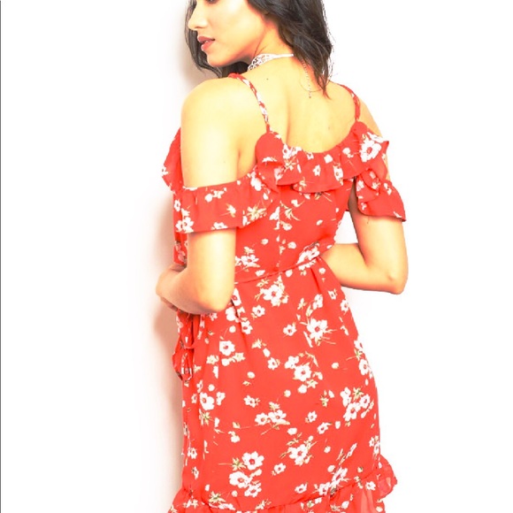 DROP THE FLORAL AND RUFFLE DRESS - Picture 4 of 4